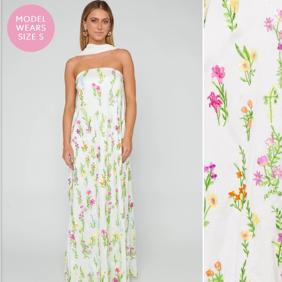 Show Me Your Mumu Floral Strapless Maxi Dress - Picture 1 of 2